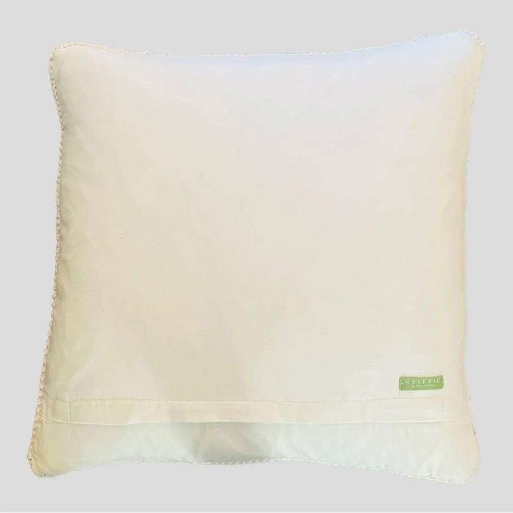 CELERIE KEMBLE CABLE KNIT SWEATER SQUARE THROW DECORATIVE PILLOW IVORY 2…